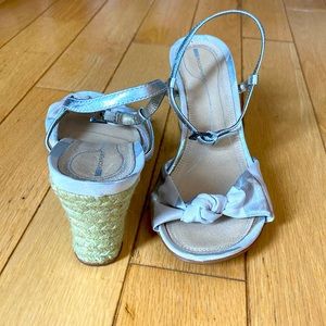 Rockport wedge silver sandals